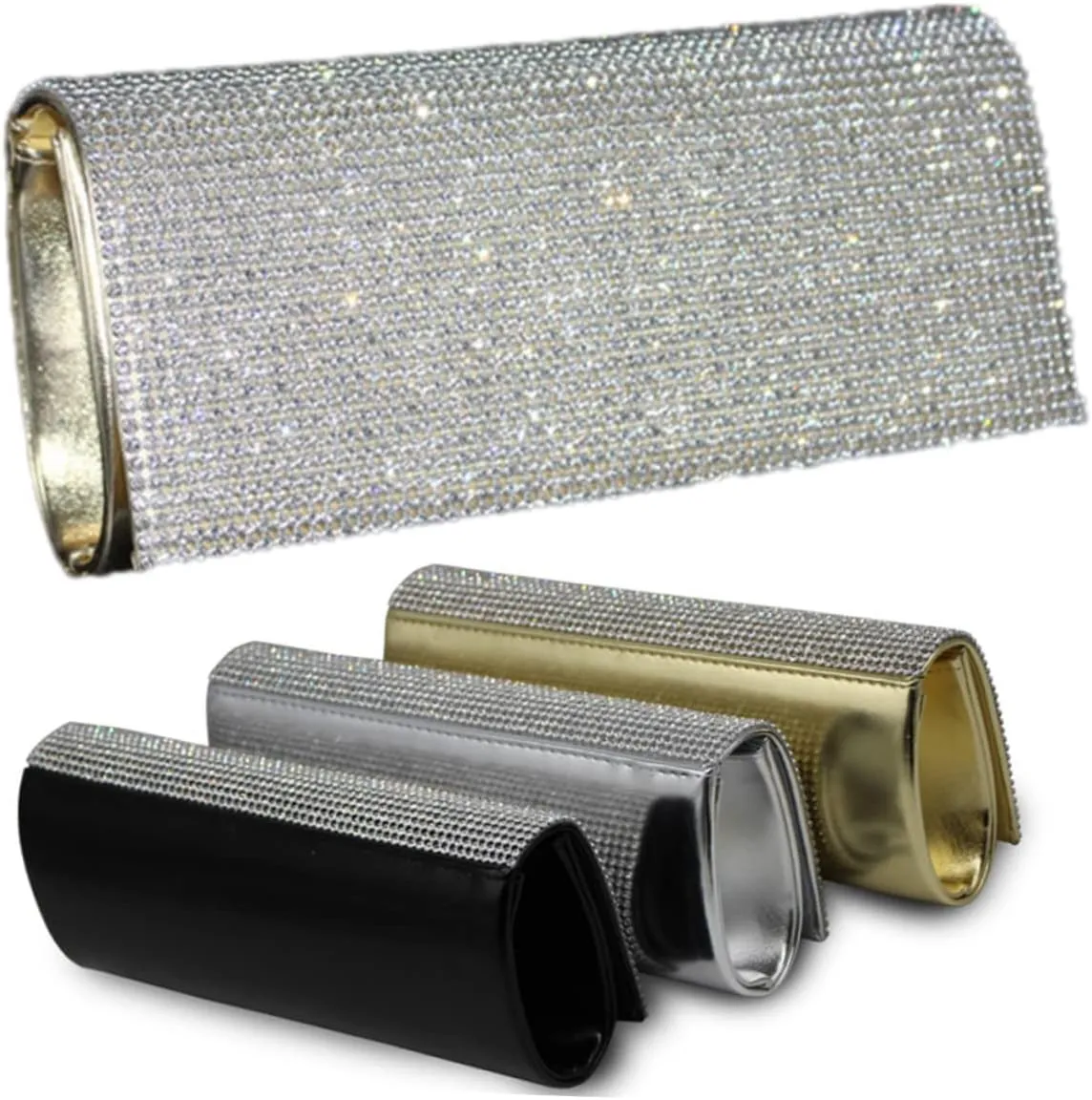 Glamour Evening Bag Clutch Rhinestone Diamond Handbags Wedding and Banquet Purse