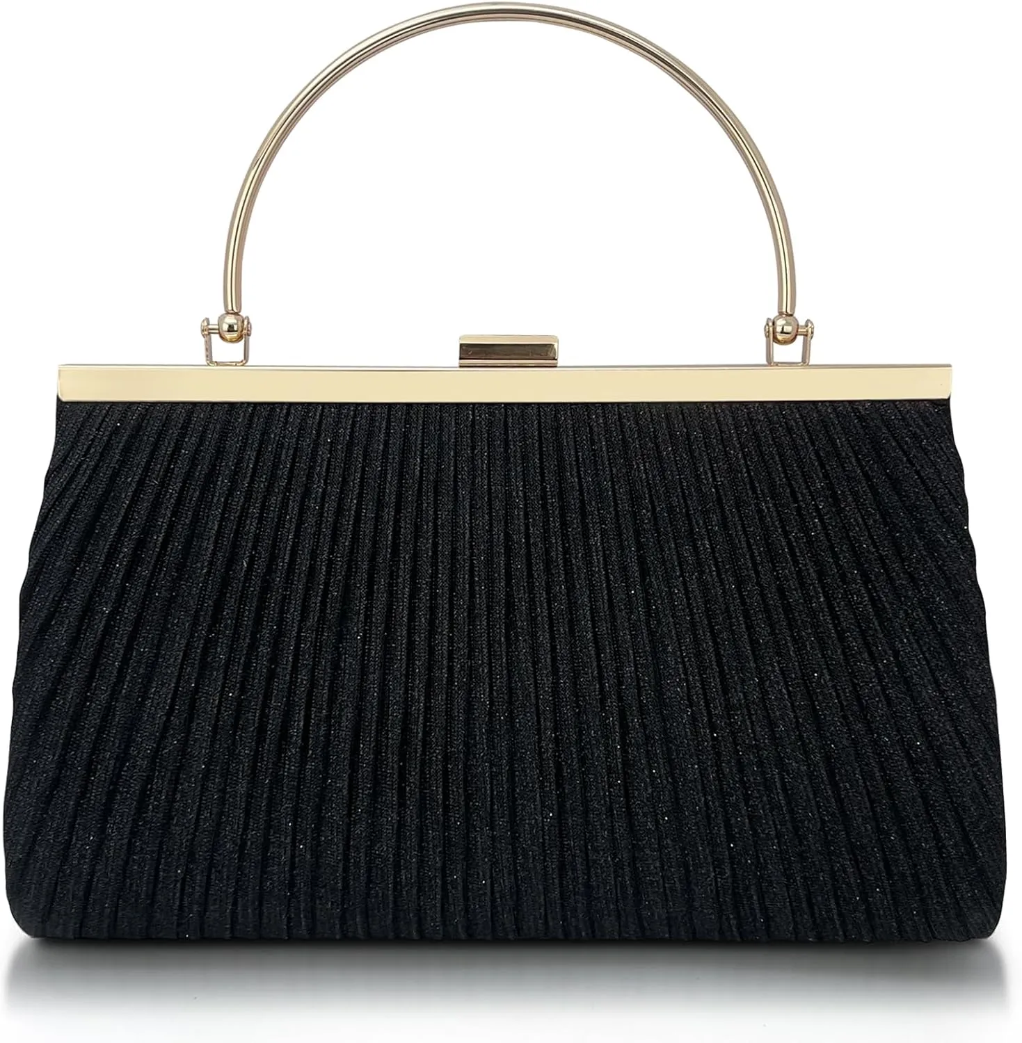 Glitter Evening Bag Female Pleated Purse Bag for Bridal Wedding Party Crossbody Clutch Bags