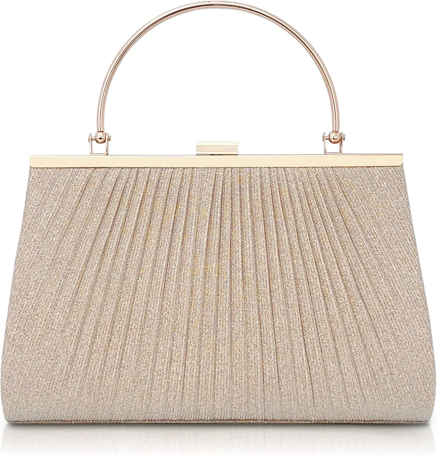 Glitter Evening Bag Female Pleated Purse Bag for Bridal Wedding Party Crossbody Clutch Bags