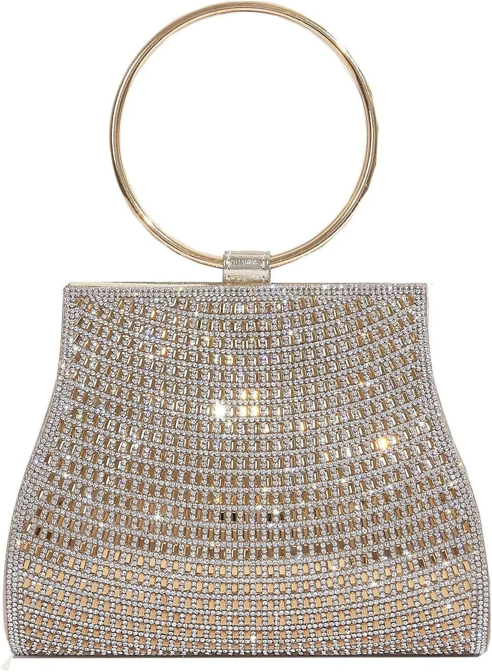 Gold Clutch Purses for Women Evening Bags, Rhinestone Prom Wedding Guest Purse Women's Evening Handbags Glitter Shoulder Bags