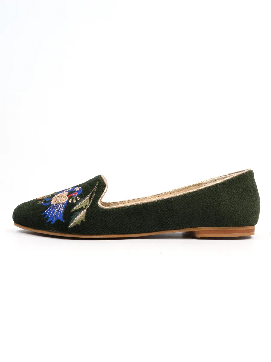 Green Peacock Casual Pumps