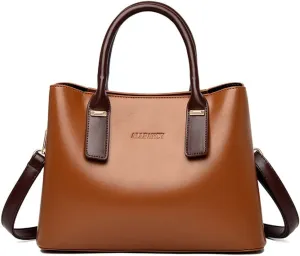 Handbags and Purses for Women PU Leather Satchels Fashion Shoulder Bags Simple Totes Top-Handle Crossbody Bags Grey