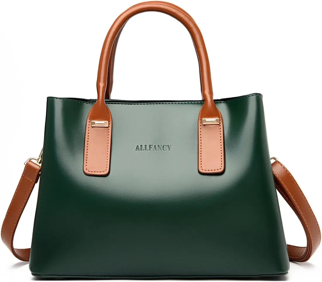 Handbags and Purses for Women PU Leather Satchels Fashion Shoulder Bags Simple Totes Top-Handle Crossbody Bags Grey
