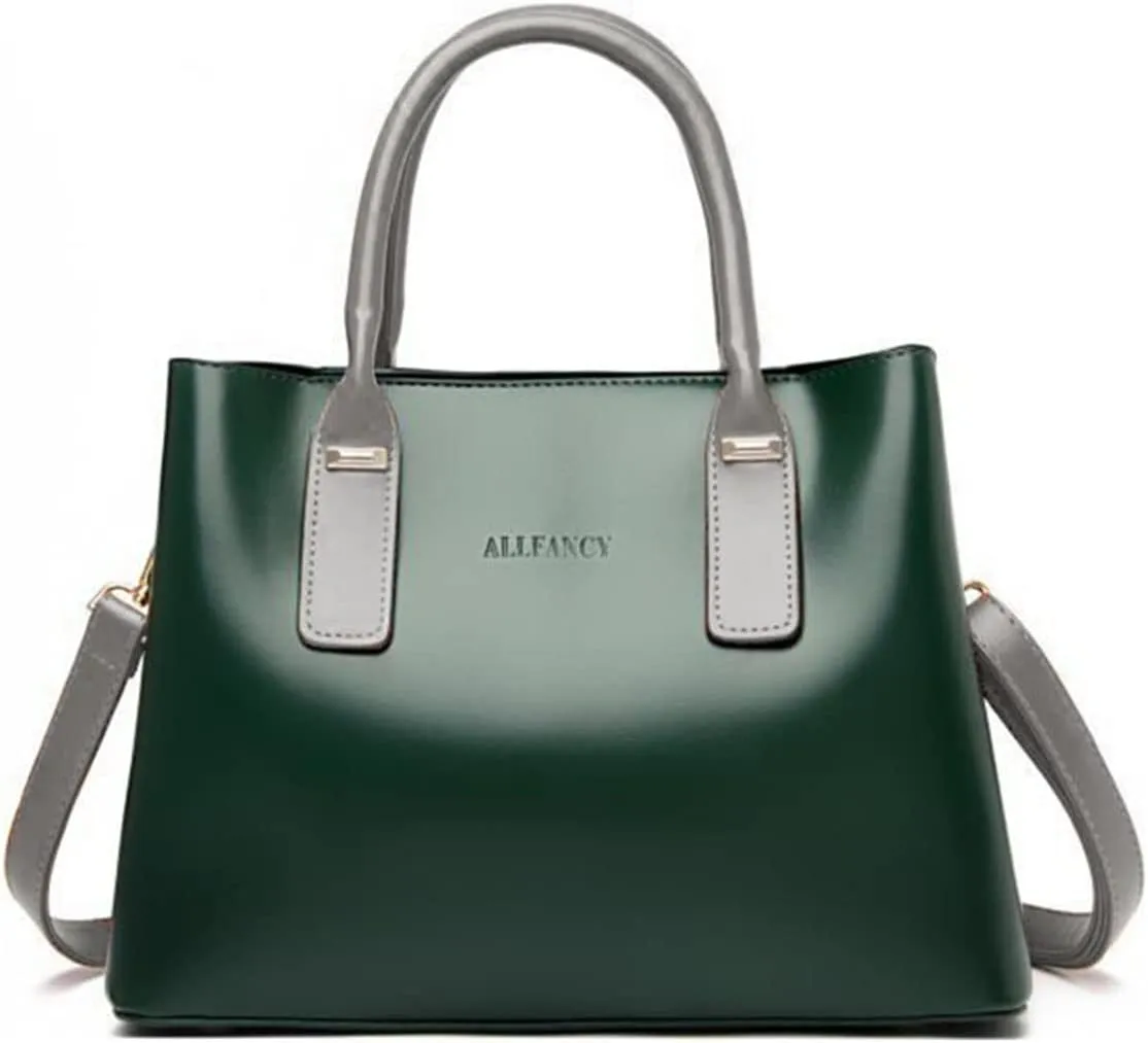 Handbags and Purses for Women PU Leather Satchels Fashion Shoulder Bags Simple Totes Top-Handle Crossbody Bags Grey