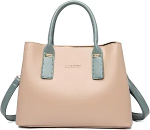 Handbags and Purses for Women PU Leather Satchels Fashion Shoulder Bags Simple Totes Top-Handle Crossbody Bags Grey