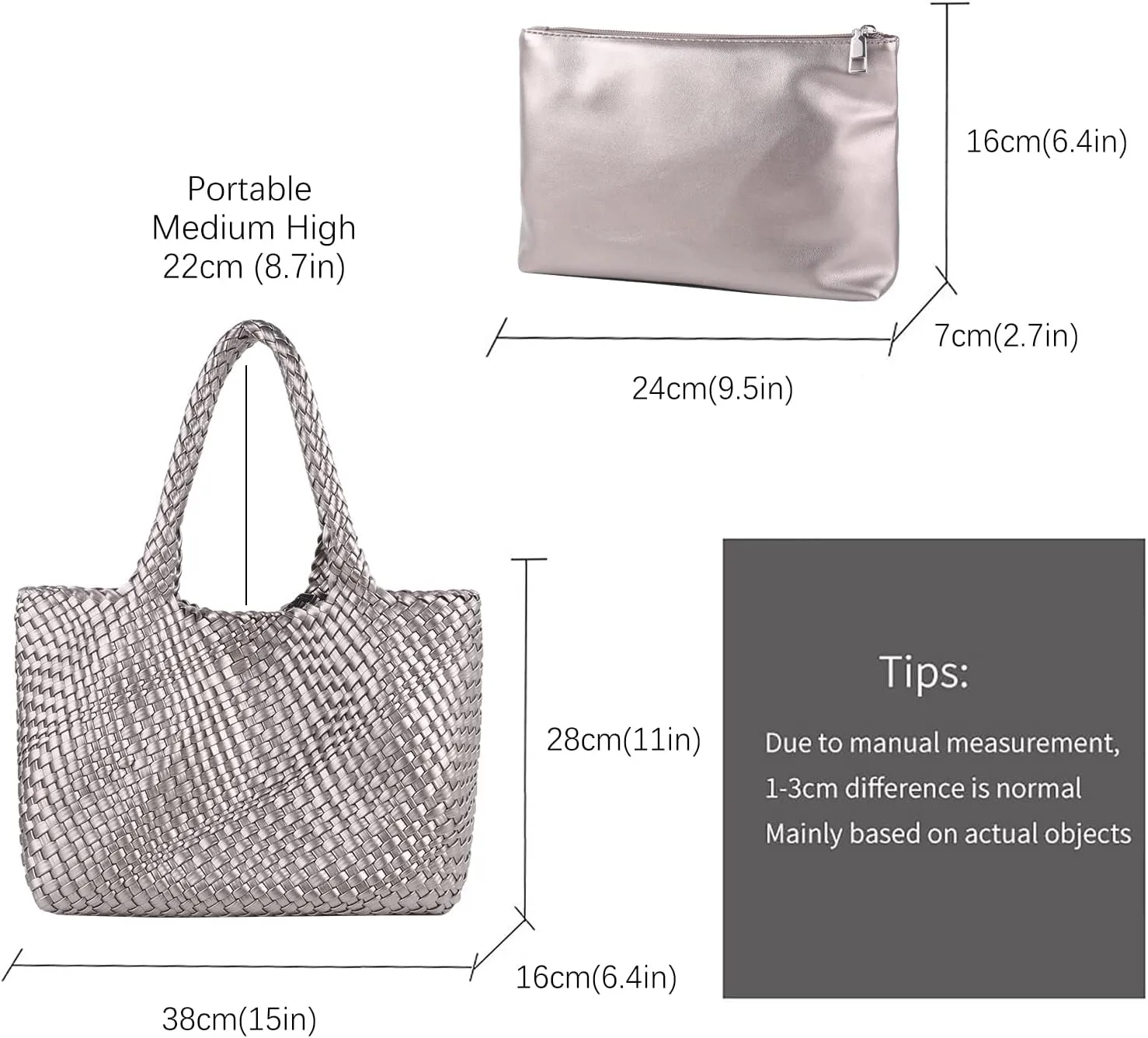 Handmade Woven Bag Satchel Handbag For Women Vegan Leather Tote Bag With Purses Travel Shoulder Bag Underarm Bag