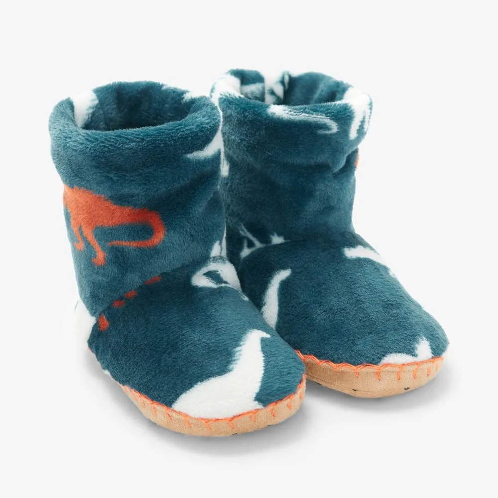 Hatley Silhouette Dino Fleece Slippers
