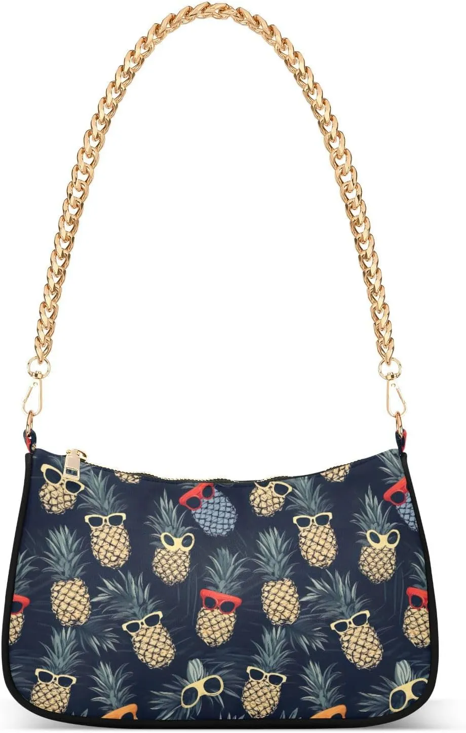 Hobo Bags for Women Pineapple Tropical Tote Purses Small Handbags with Chain 20851372