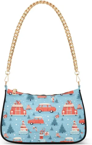 Hobo Bags for Women Truck Winter Christmas Tote Purses Small Handbags with Chain 20849208