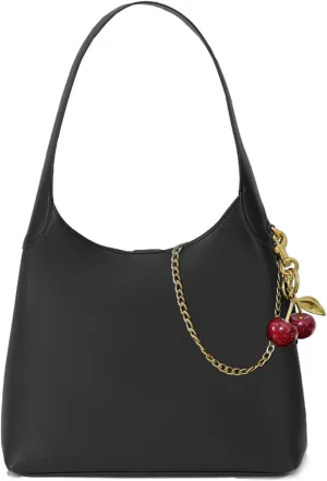 Hobo Bags for Women Vegan Leather Shoulder Bag Slouchy Designer Handbags Trendy Cherry Fall Purse