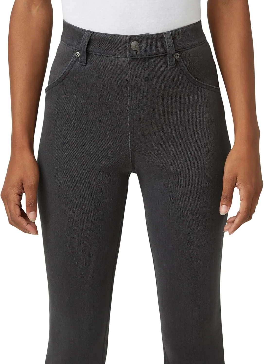 HUE Women's Ultra Soft High Waist Denim Baby Bootcut Leggings