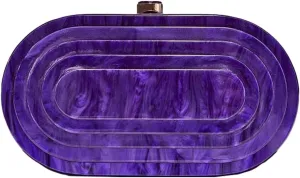 Hycurey Acrylic Evening Clutch Bag for Women Glitter Marble Purse for Wedding Party Prom Oval Shoulder Bags with Chain Strap