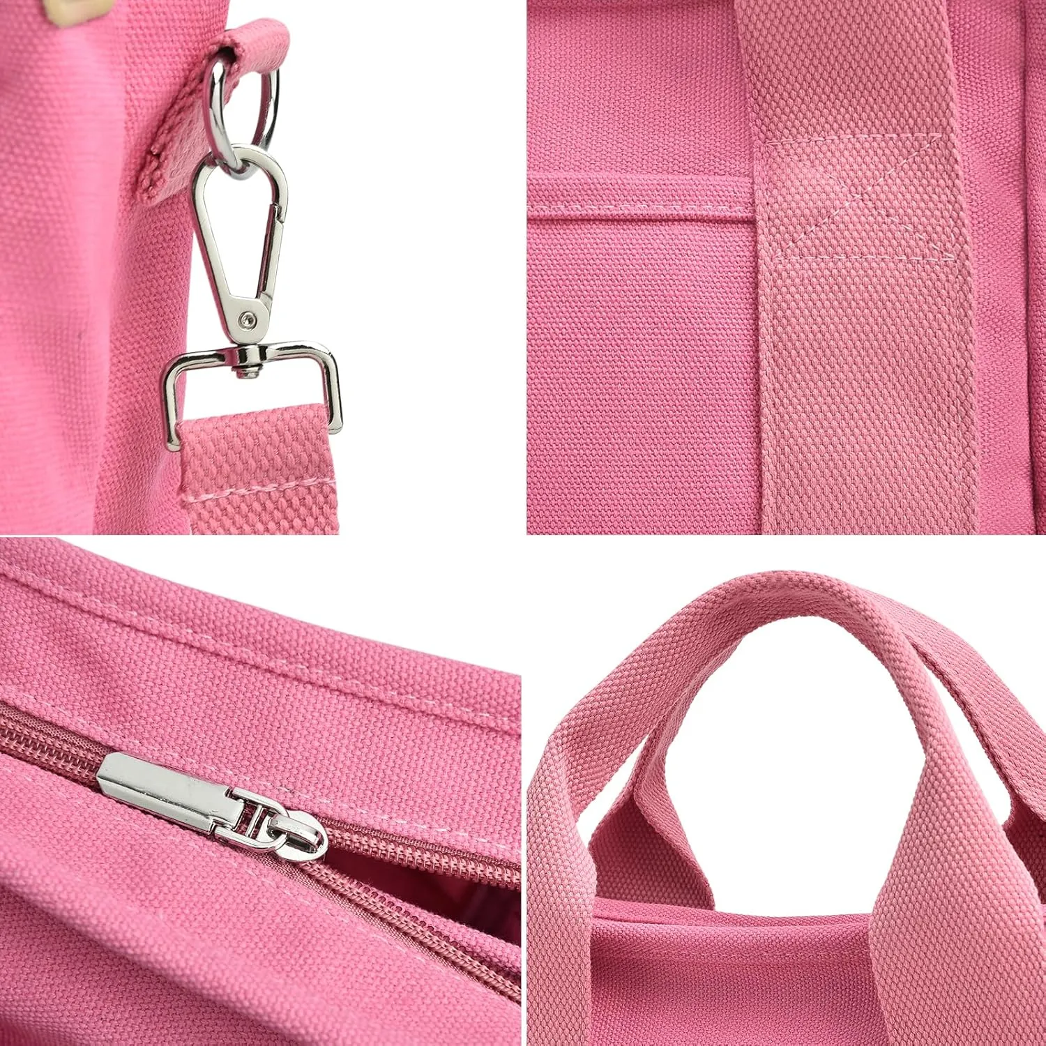 IwIeIaIrI Canvas Tote Bag for Women with Multi Pockets,Trendy Shoulder Handbag with Compartments for shopping,Work,Beach