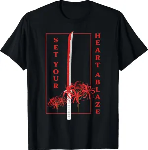 Japanese Spider Lily Soft Grunge Anime Aesthetic Flower T-Shirt