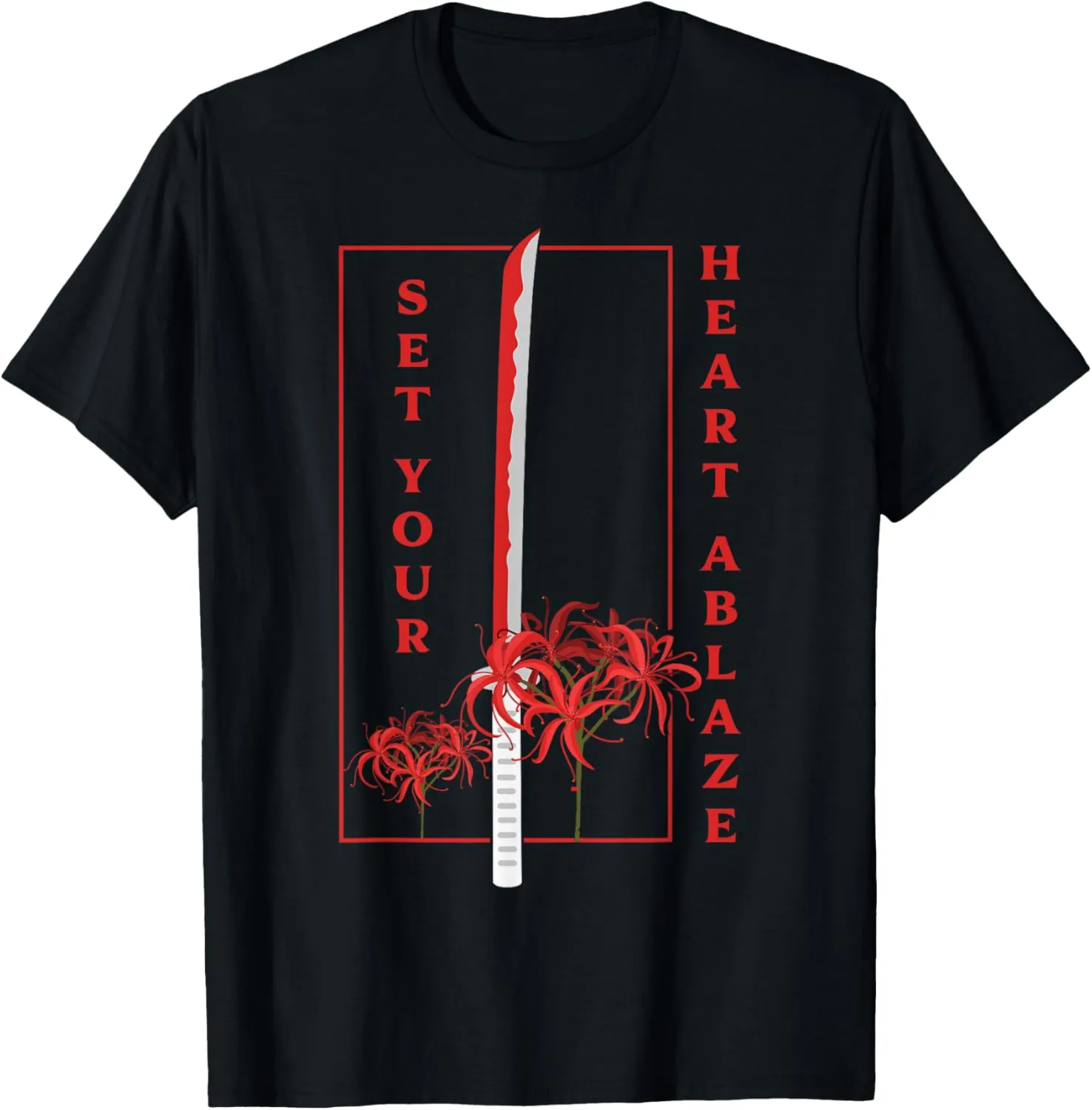 Japanese Spider Lily Soft Grunge Anime Aesthetic Flower T-Shirt