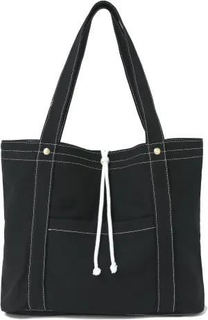 Jeelow Heavy Duty Canvas Travel Tote Handbag Shoulder Crossbody Bags Purse For Men & Women