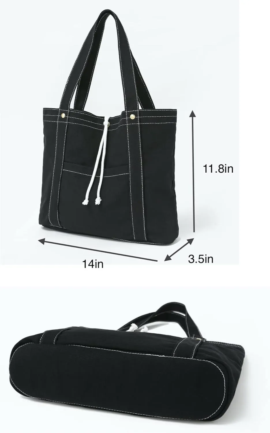 Jeelow Heavy Duty Canvas Travel Tote Handbag Shoulder Crossbody Bags Purse For Men & Women