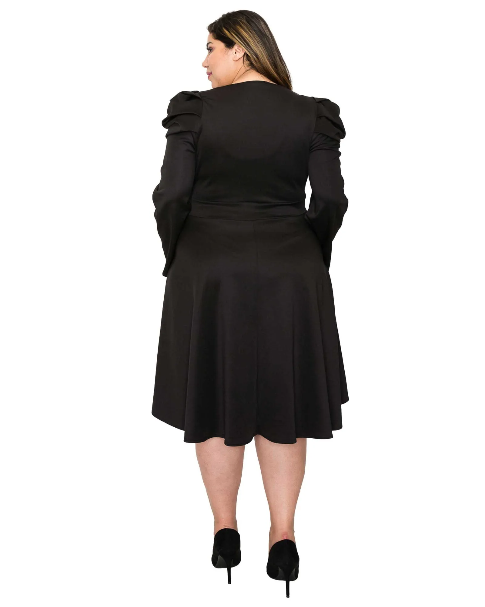 Kim Flare Dress | Black