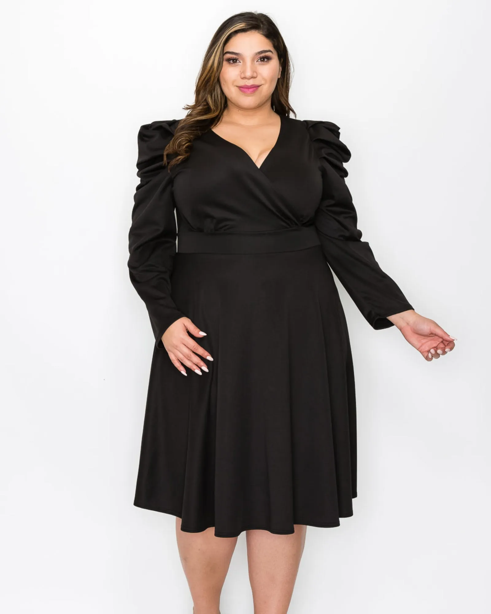 Kim Flare Dress | Black