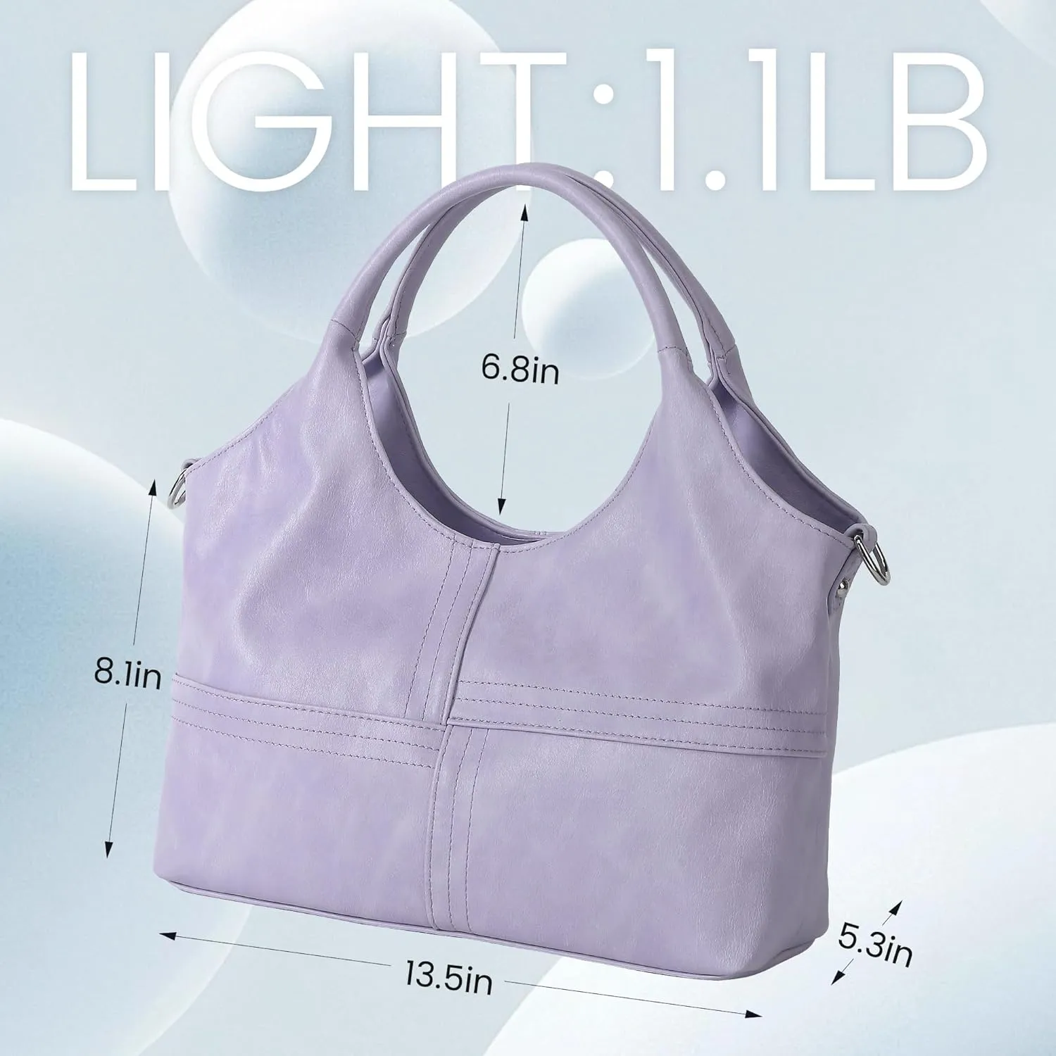 KOGTLA Vegan Leather Purses for Women with Detachable Satchel Strap, Ladies Handbags, Tote Hobo Bags with Top Handle