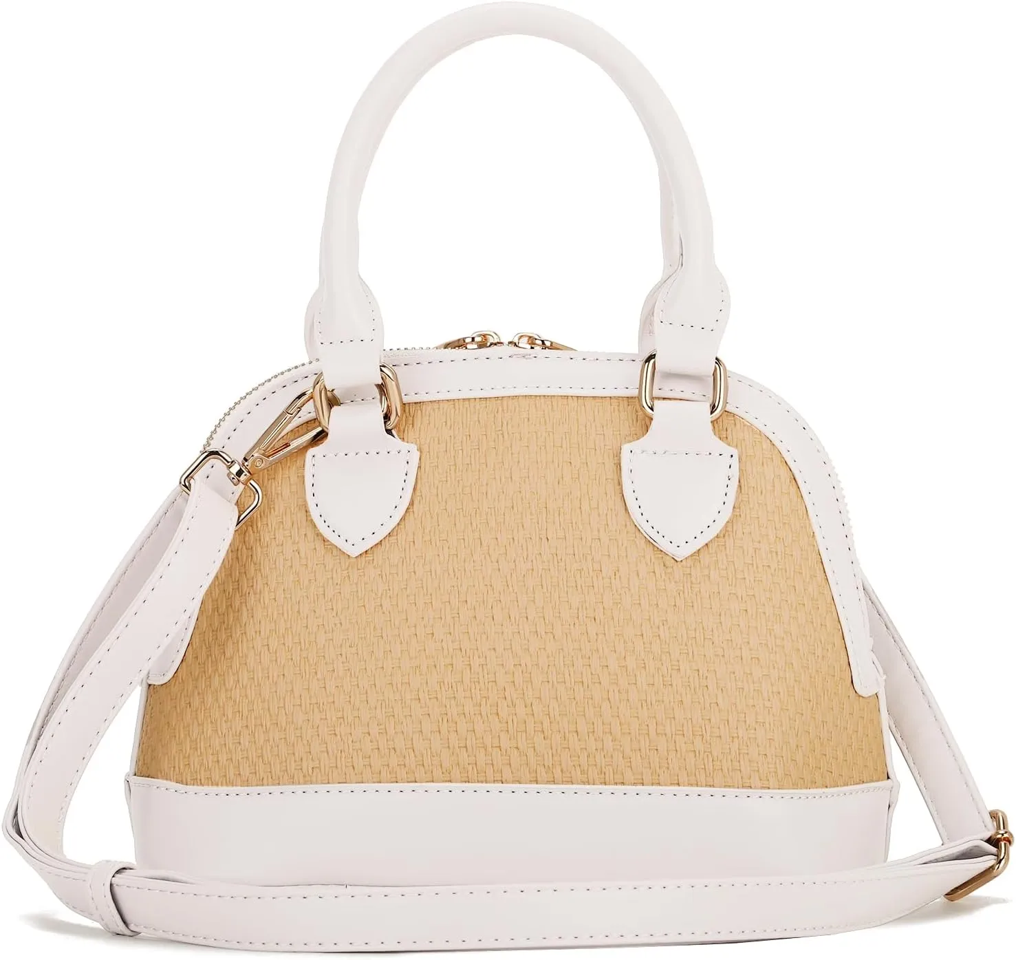 LA TERRE Zip-Around Classic Dome Satchel Bags for Women Crossbody Purse Top Handle Handbags