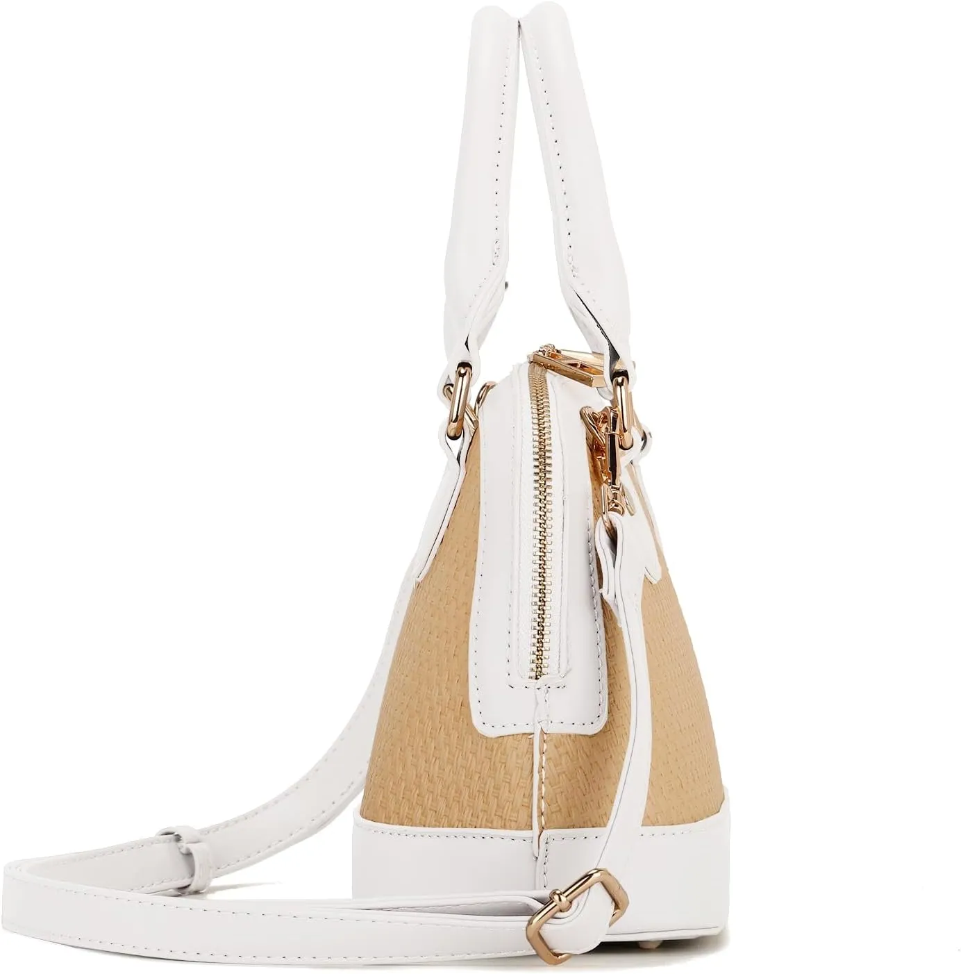 LA TERRE Zip-Around Classic Dome Satchel Bags for Women Crossbody Purse Top Handle Handbags