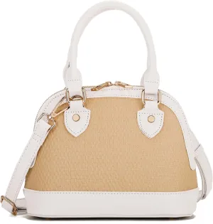 LA TERRE Zip-Around Classic Dome Satchel Bags for Women Crossbody Purse Top Handle Handbags