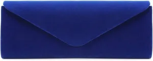 Ladies Girls Evening Clutch Bags, men Velvet Envelope Evening Bag Elegant Handbag Classic Clutch Purse(Blue)