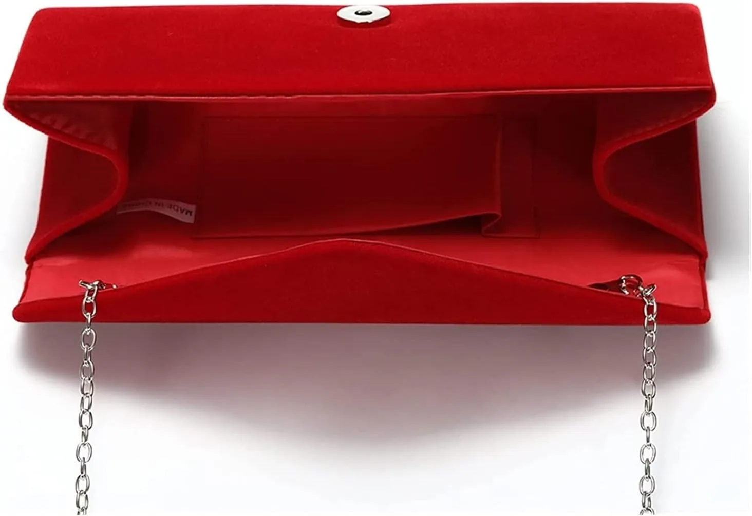 Ladies Girls Evening Clutch Bags, men Velvet Envelope Evening Bag Elegant Handbag Classic Clutch Purse(Red)
