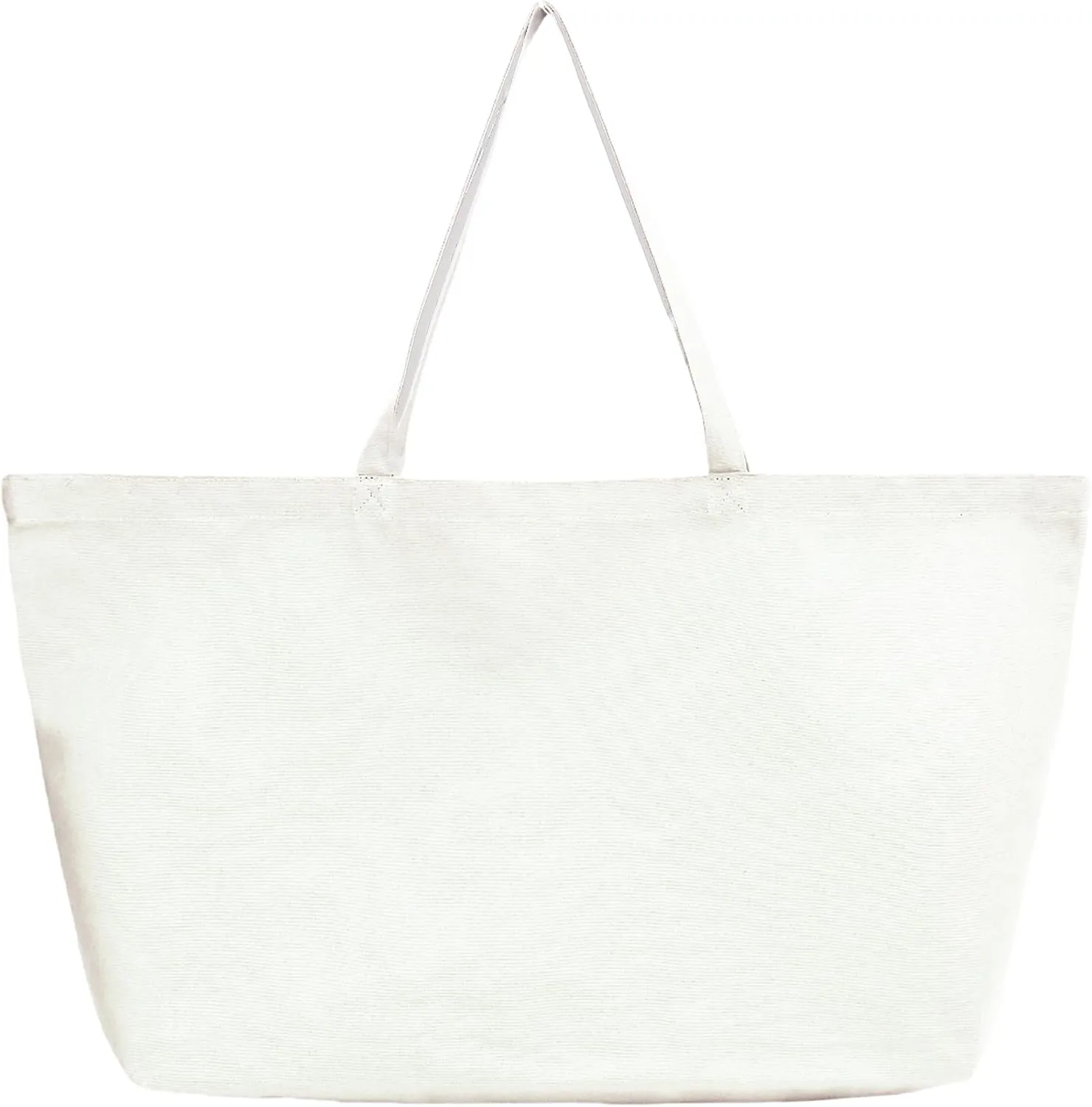 Large Canvas Tote Bag - Reusable Grocery Bag Foldable Heavy Duty Shopping Bag for DIY Art Crafts Painting Embroidery