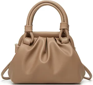 Large Cloud Pouch Dumpling Shoulder Handbags for Women Soft PU Leather Crossbody Cute Ladies Tote Bags Hobo Bags