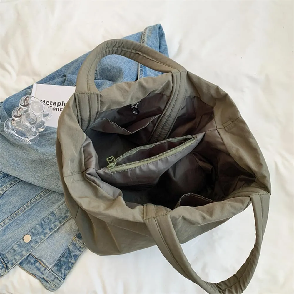 Large Nylon Crossbody Hobo Bags for Women Travel Tote Bags Trendy Shopping Bag Simple Shoulder Bags