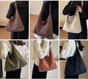 Leather Hobo Bags for Women Brown Purses Suede Purse Slouchy Tote Bag Suede Tote Bag Fall Purses Handbag