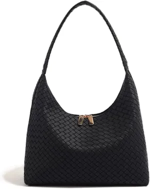 Leather Hobo Bags for Women Small Soft Shoulder Purse Slouchy Tote Handbags with Double Zipper Design 2025