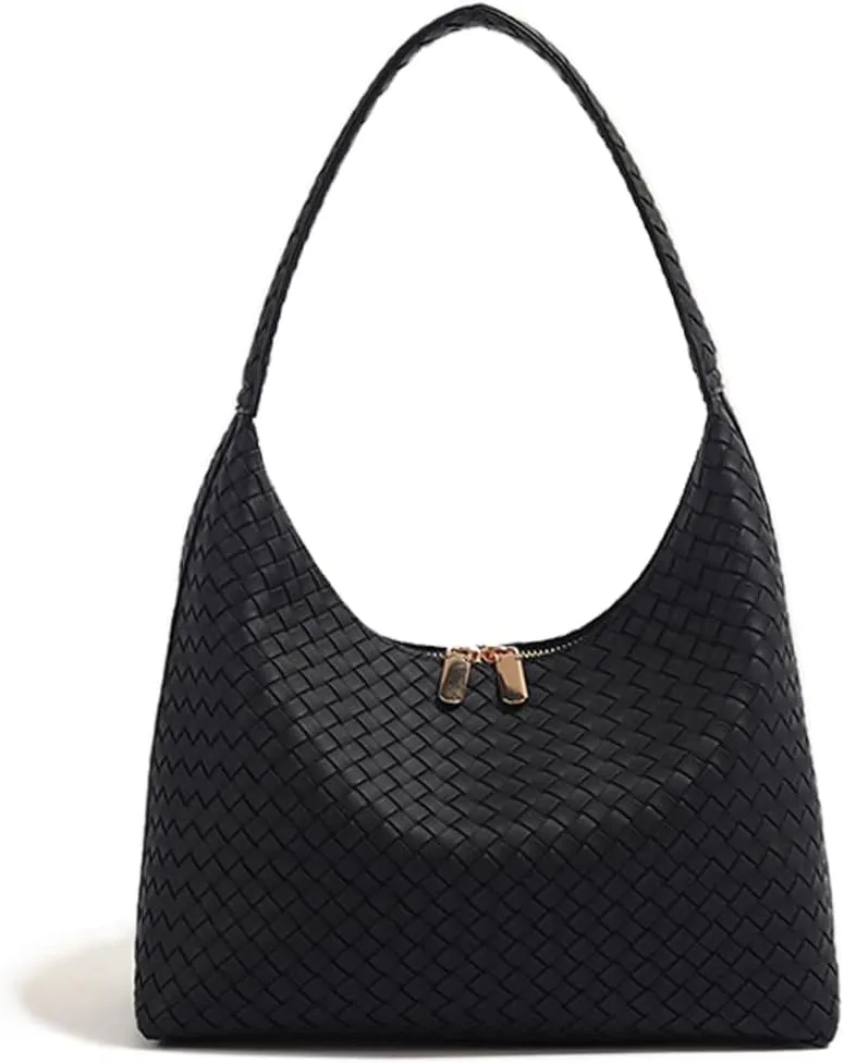 Leather Hobo Bags for Women Small Soft Shoulder Purse Slouchy Tote Handbags with Double Zipper Design 2025