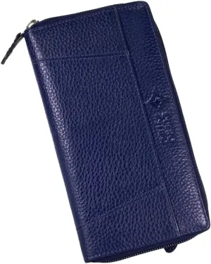 Leather Wallet for Women  RFID Secure, Water-Resistant Floater Leather, Zipper Compartments, Stylish & Durable.