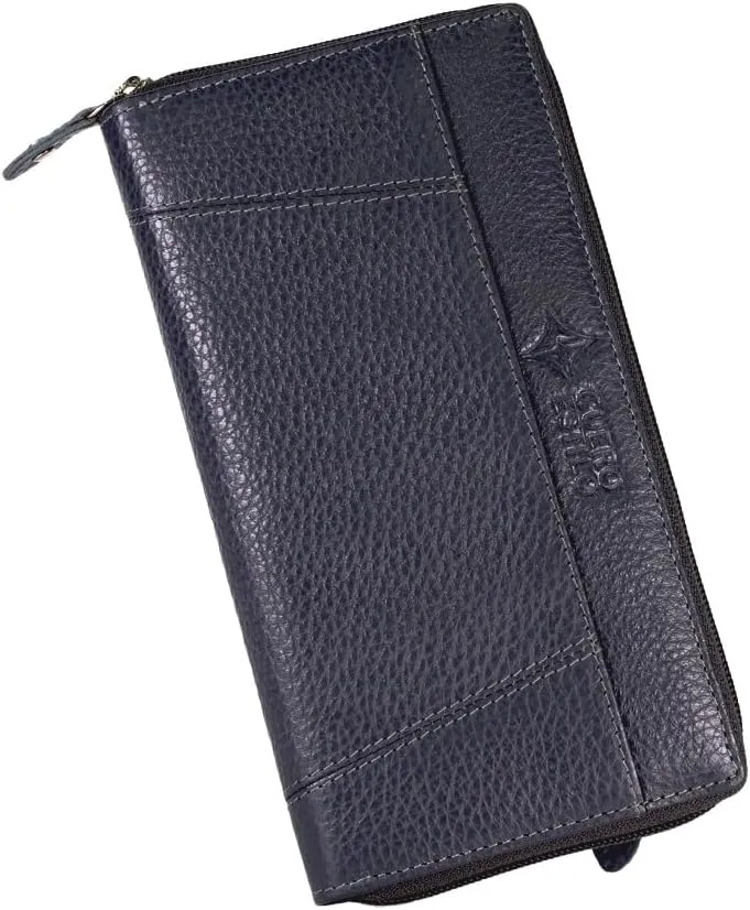 Leather Wallet for Women  RFID Secure, Water-Resistant Floater Leather, Zipper Compartments, Stylish & Durable.
