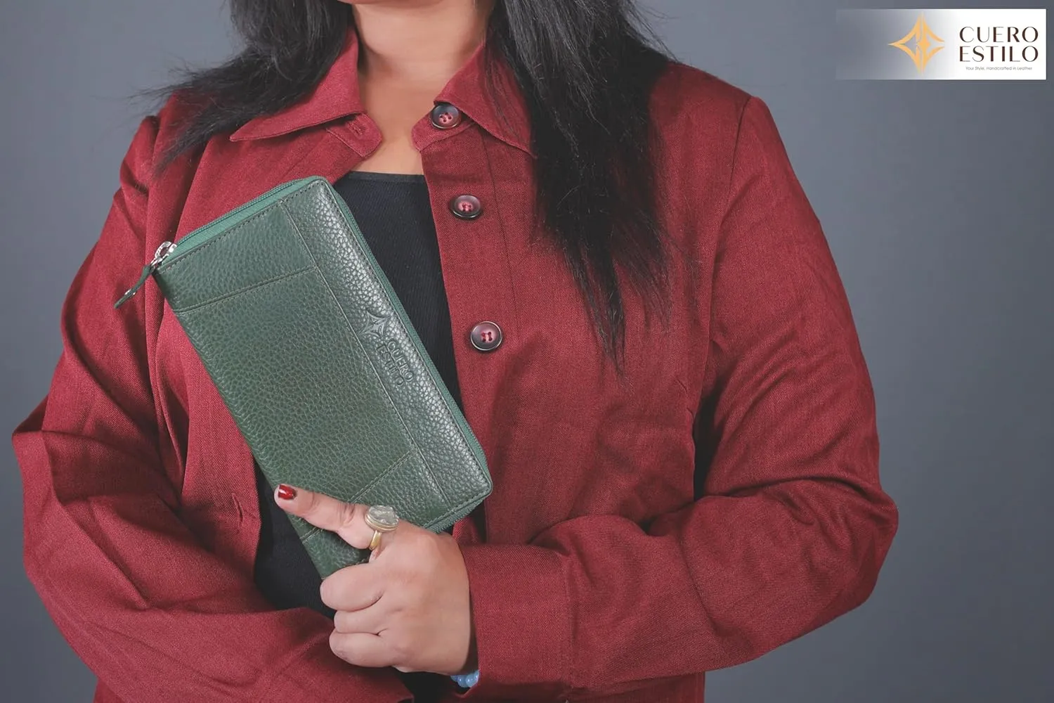 Leather Wallet for Women  RFID Secure, Water-Resistant Floater Leather, Zipper Compartments, Stylish & Durable.