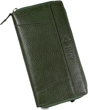 Leather Wallet for Women  RFID Secure, Water-Resistant Floater Leather, Zipper Compartments, Stylish & Durable.