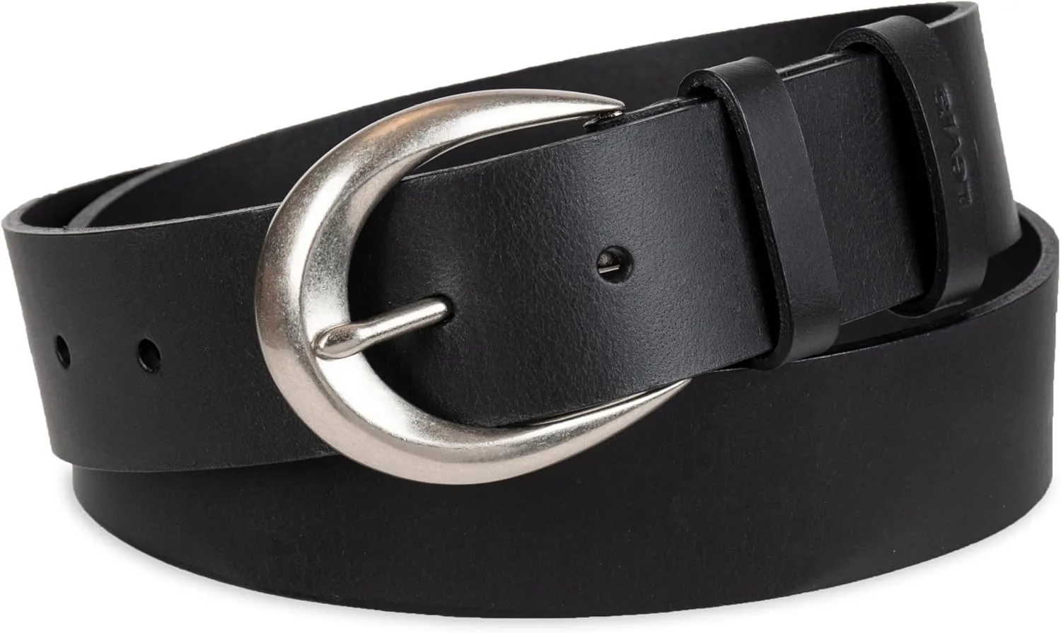 Levi's Women's Casual Soft Leather Jean Belt with Rounded Buckle