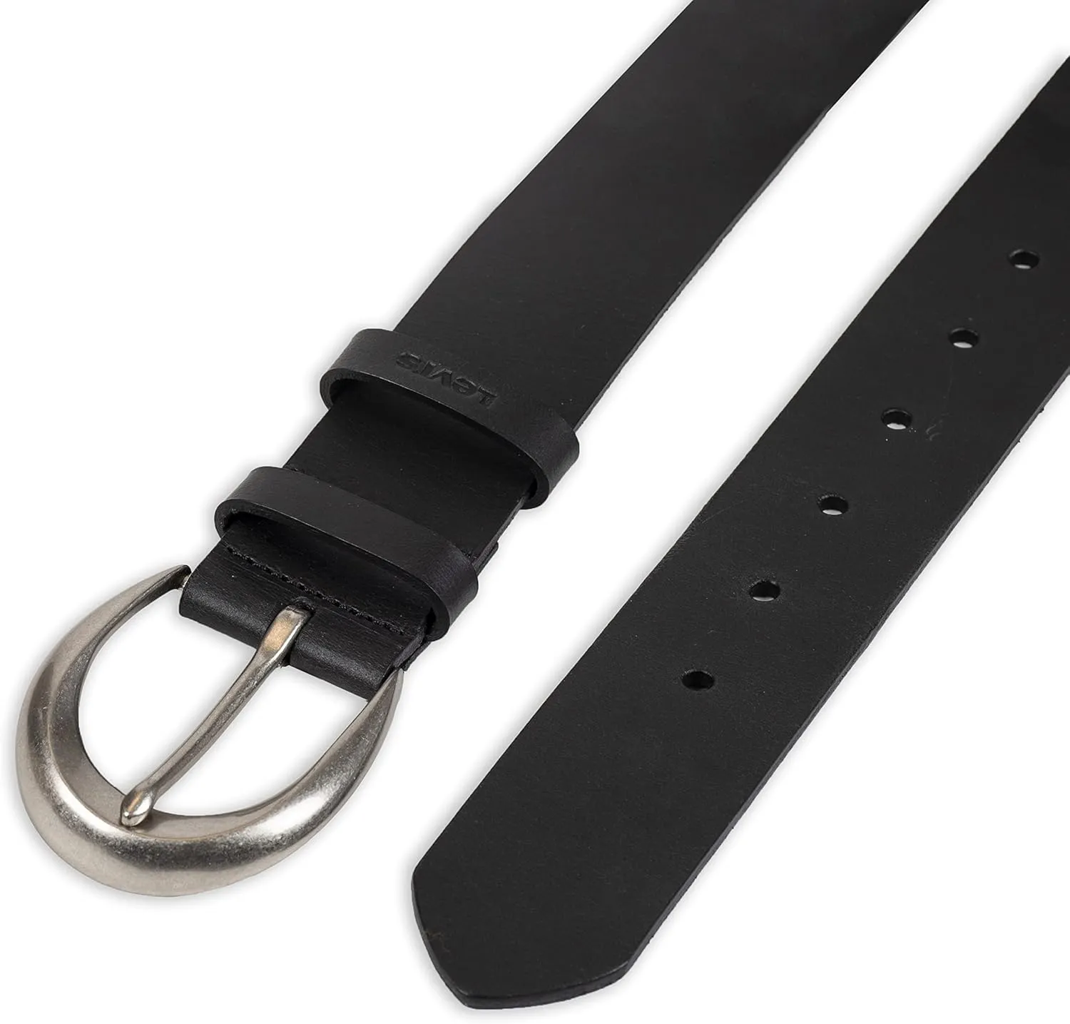 Levi's Women's Casual Soft Leather Jean Belt with Rounded Buckle