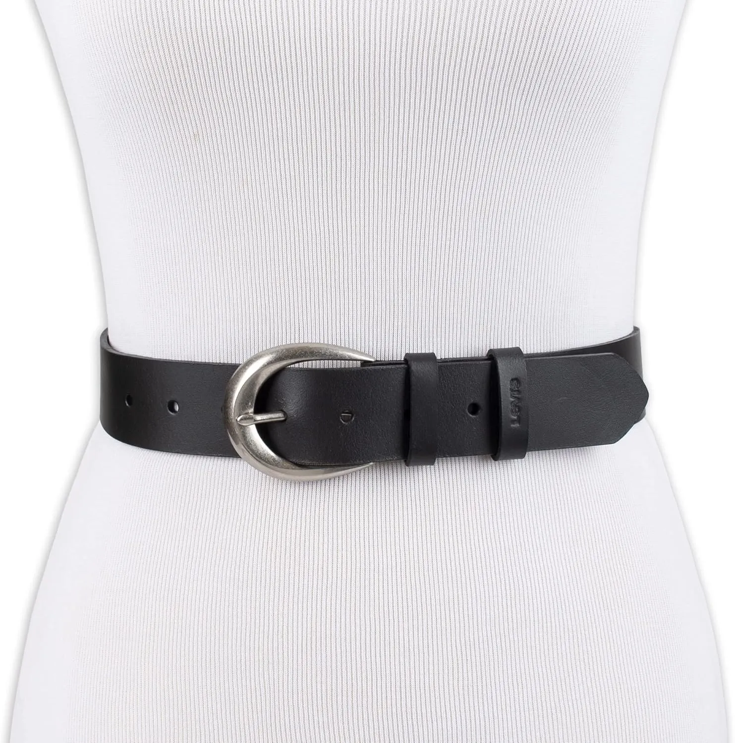 Levi's Women's Casual Soft Leather Jean Belt with Rounded Buckle
