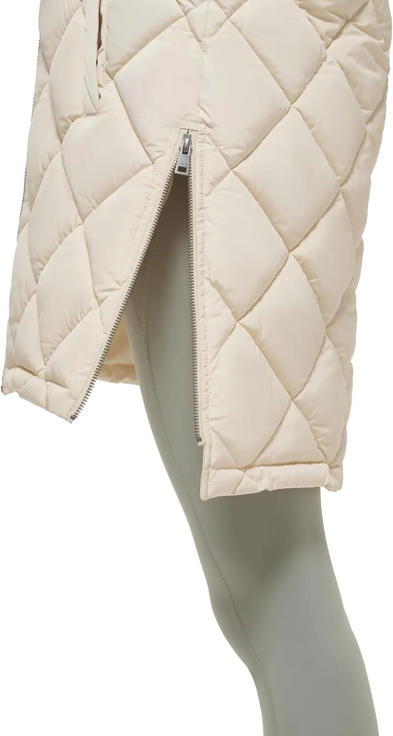 Levi's Womens Soft Sherpa Lined Diamond Quilted Long Parka Jacket