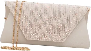 LIFKOME Diamond Clutch Purse for Women Rhinestone Evening Handbag Glitter Clutch Bag for Wedding