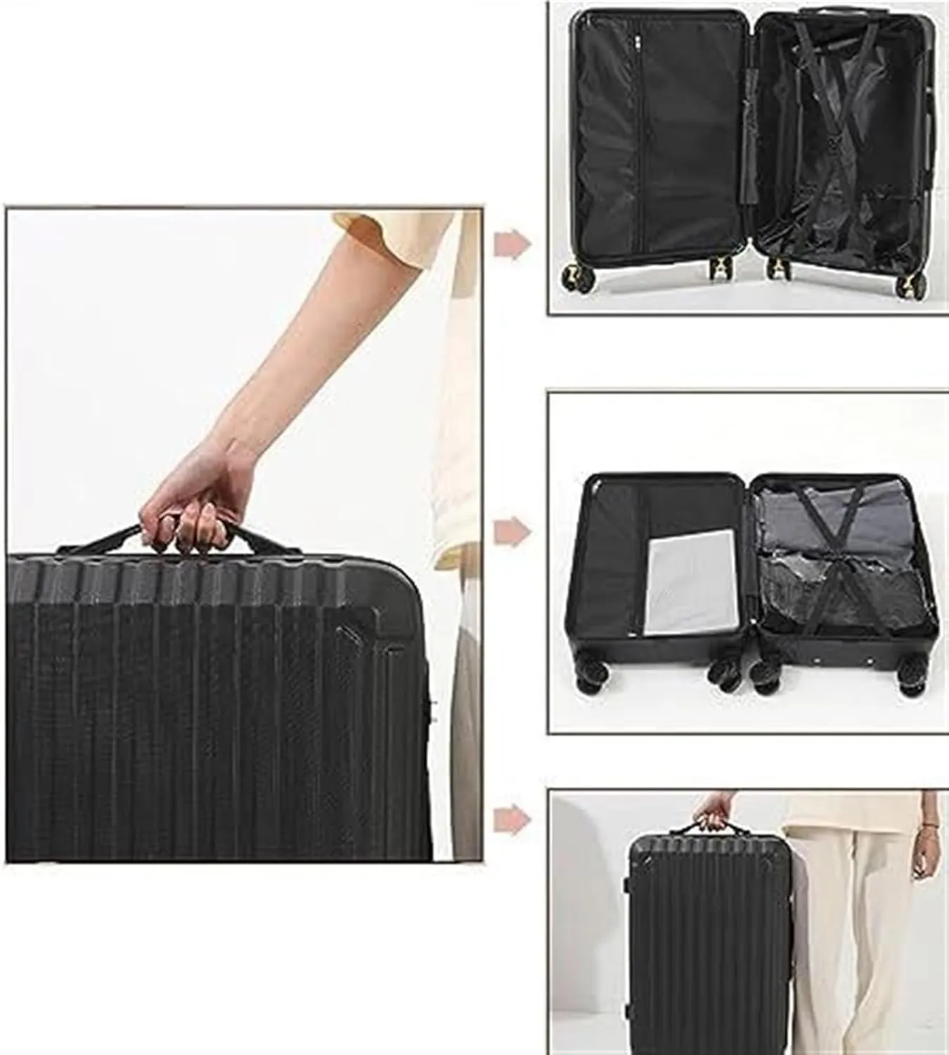 Lightweight Suitcases Suitcase with Spinner Wheels Hardshell Lightweight Rolling for Business Travel Suitcase Suitcase Trolley