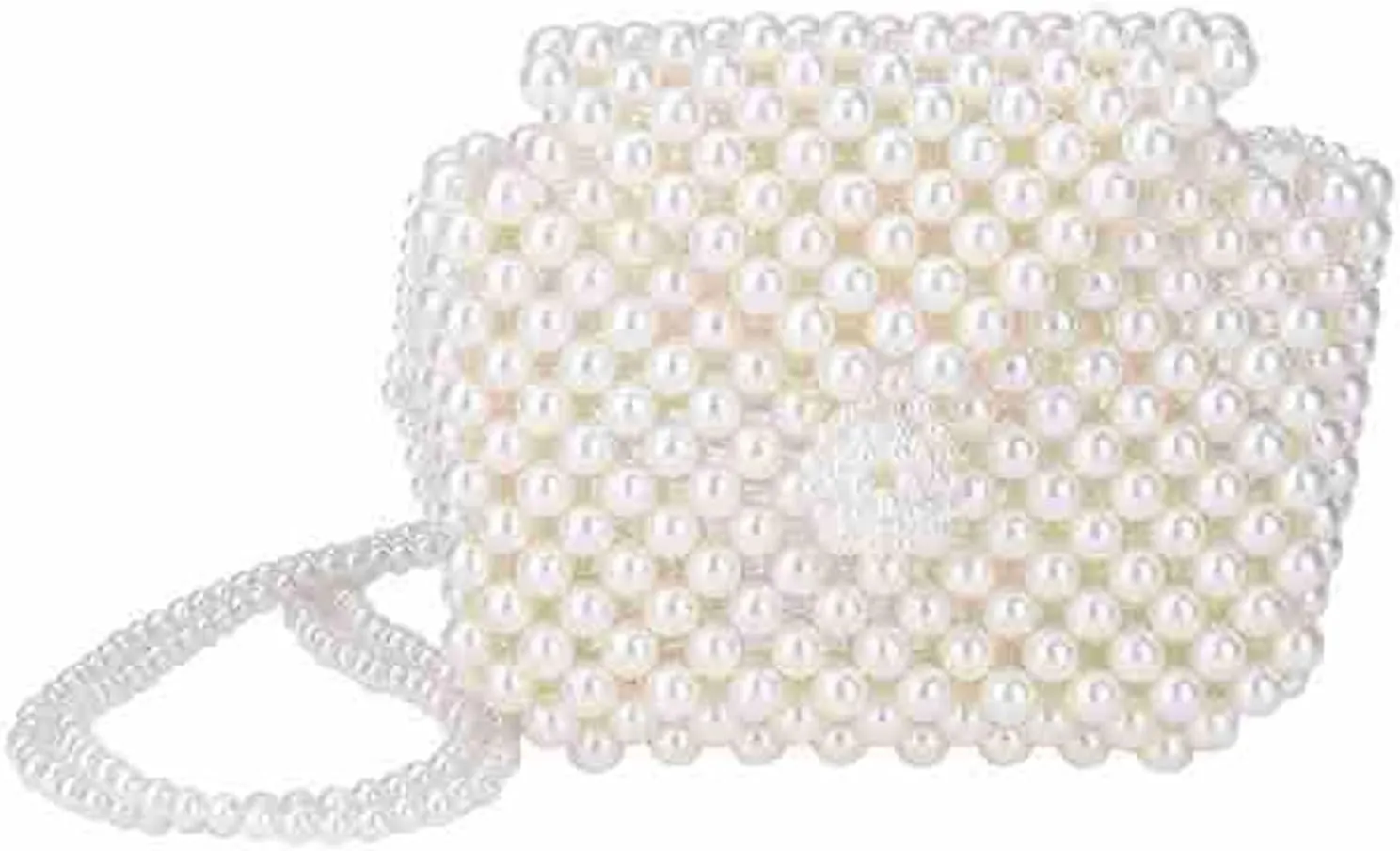 Luxury Pearl Bag Chain Bag Purse Evening Bags, Artificial Pearl Clutch Handmade Bags for Party Wedding Bridal Travel 06