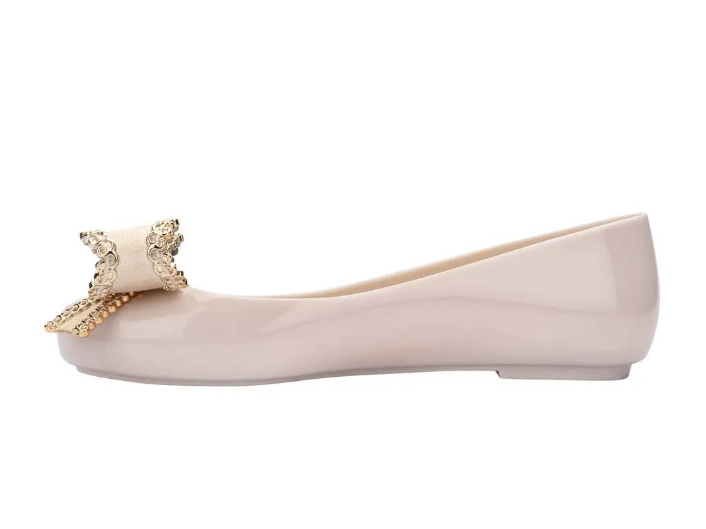 Melissa Sweet Love VIII AD Women Beige Ballerinas With Bow Detail