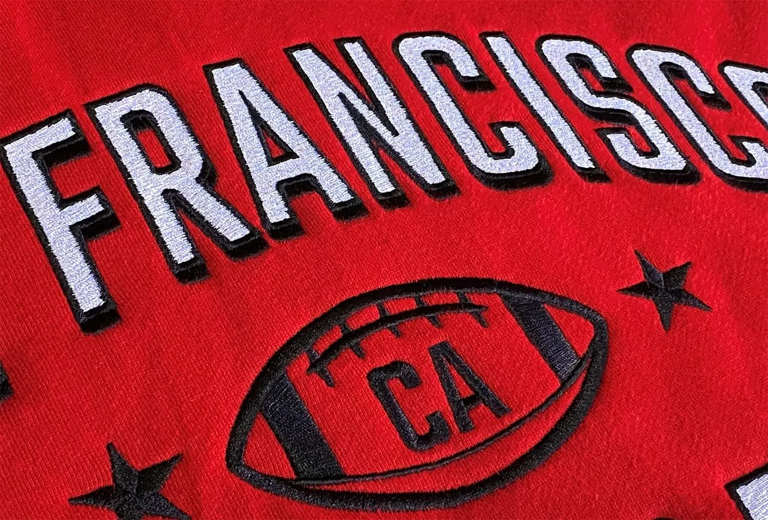 Mens City Football Fully Embroidery Soft Classic Pullover Sweatshirt Hoodie