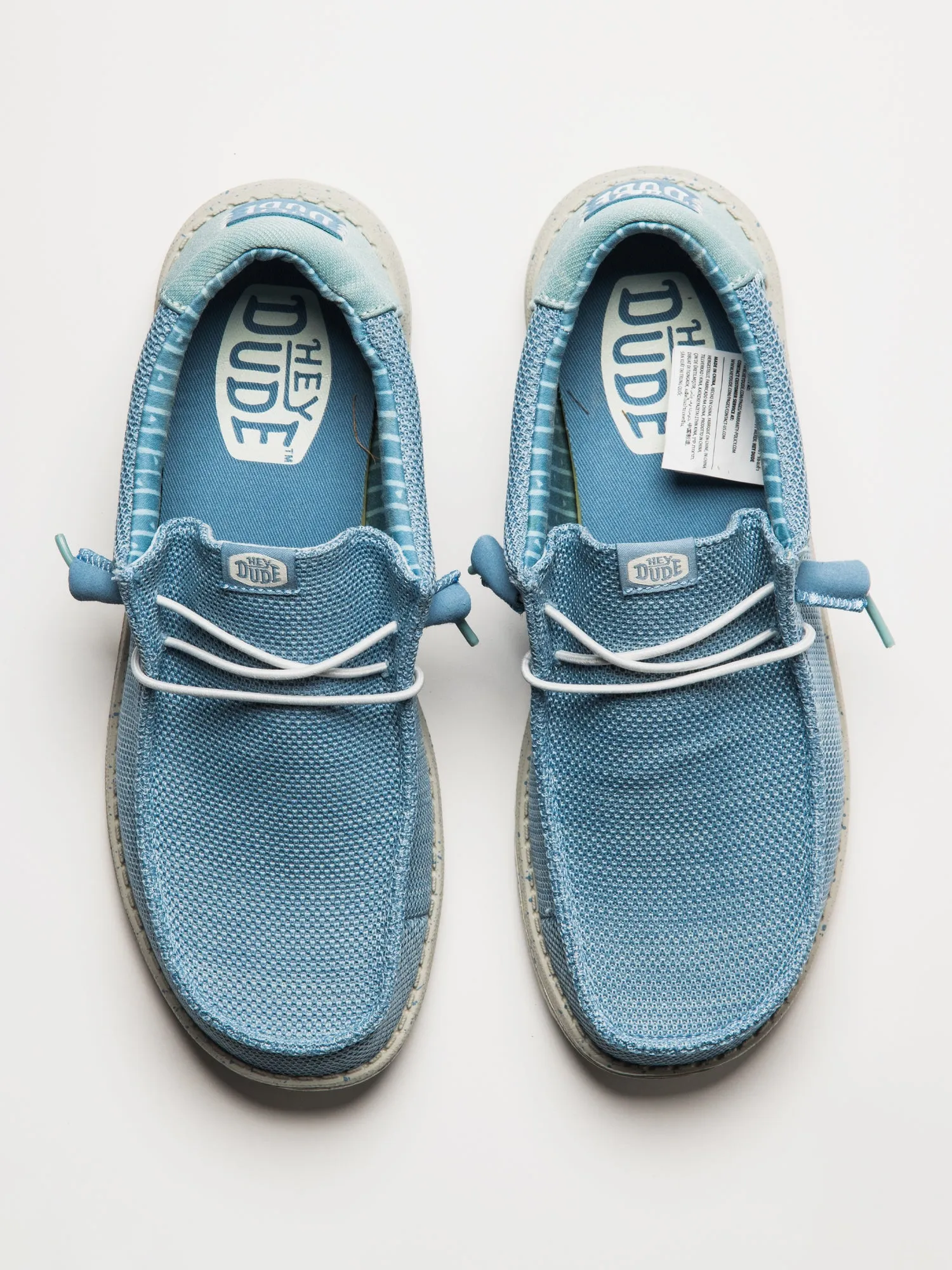MENS HEY DUDE WALLY STRETCH SOX SLIP-ON - CLOUD BLUE
