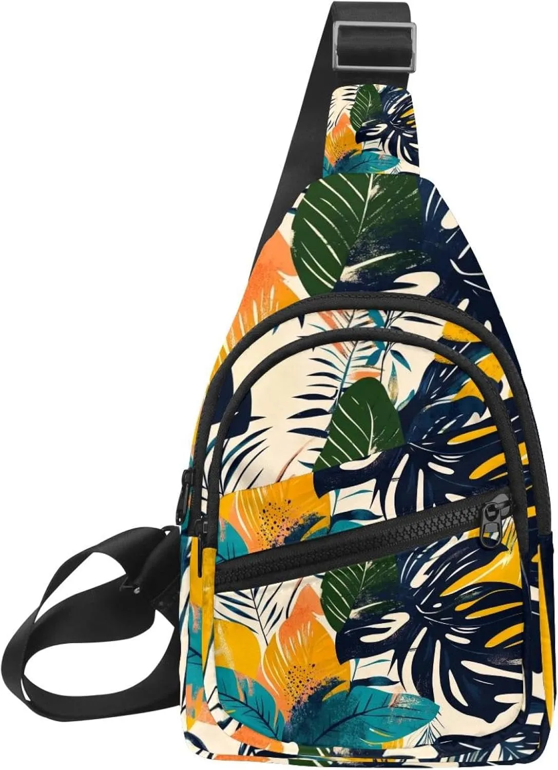 Men's Sling Backpack, Modern exotic summer pattern 11